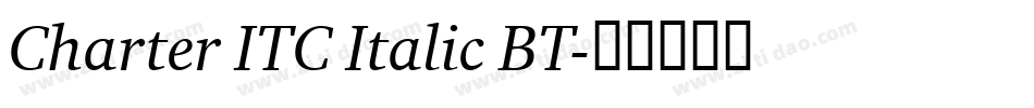 Charter ITC Italic BT字体转换
